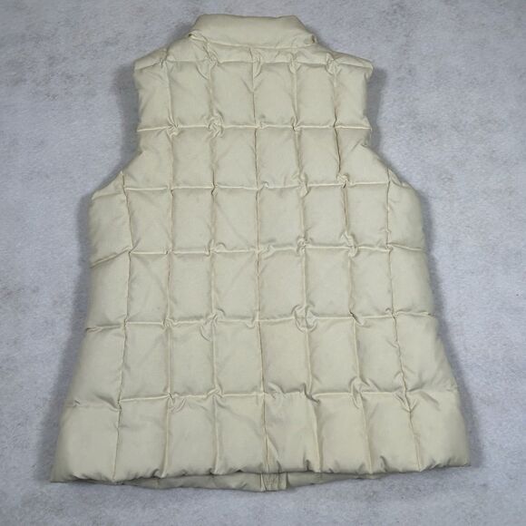 GAP Full Zip Down Puffer Vest Quilted Ivory/Cream Women's M Y2K Skiing Outdoors - Picture 10 of 15